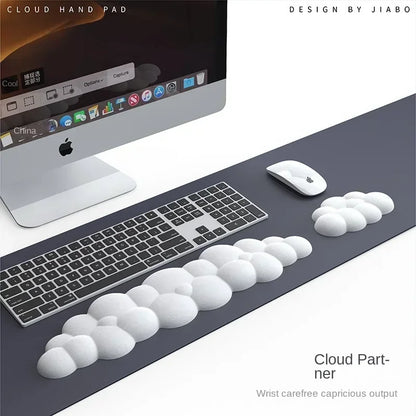 Cloud-Shaped Mouse Pad & Keyboard Wrist Rest