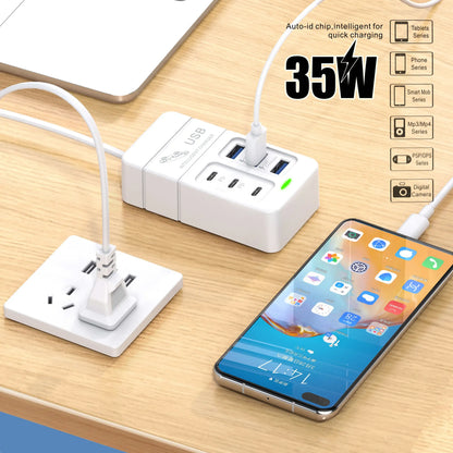 6-Port Fast USB Wall Charger