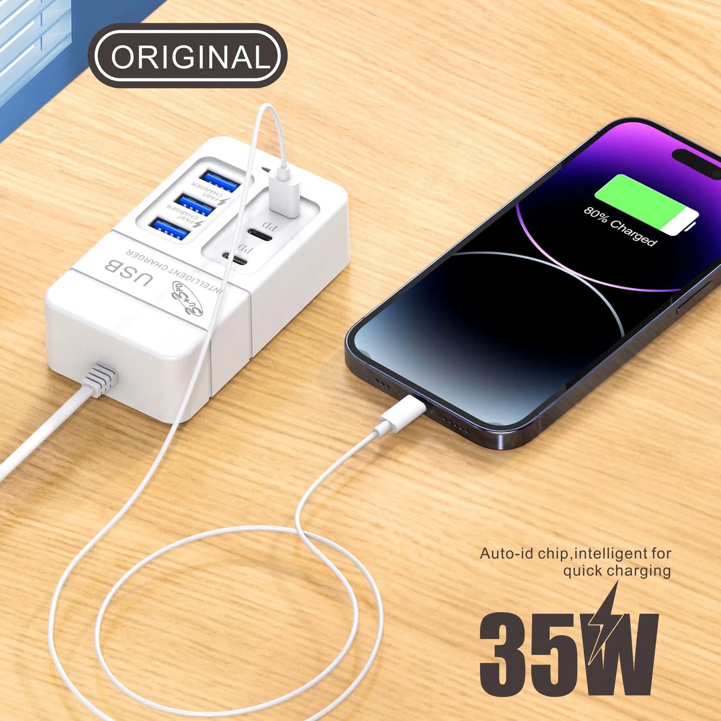 6-Port Fast USB Wall Charger